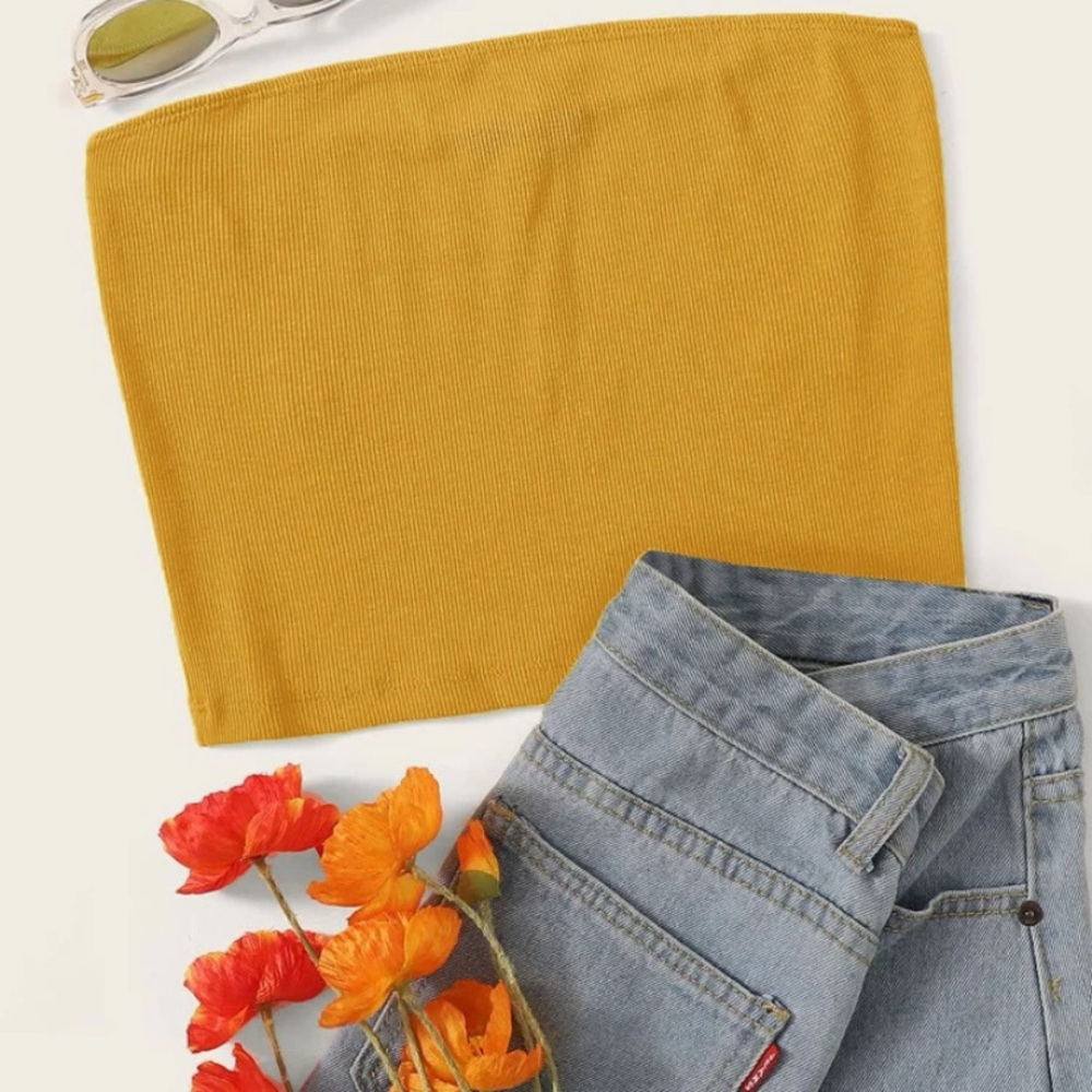 Yellow tube top